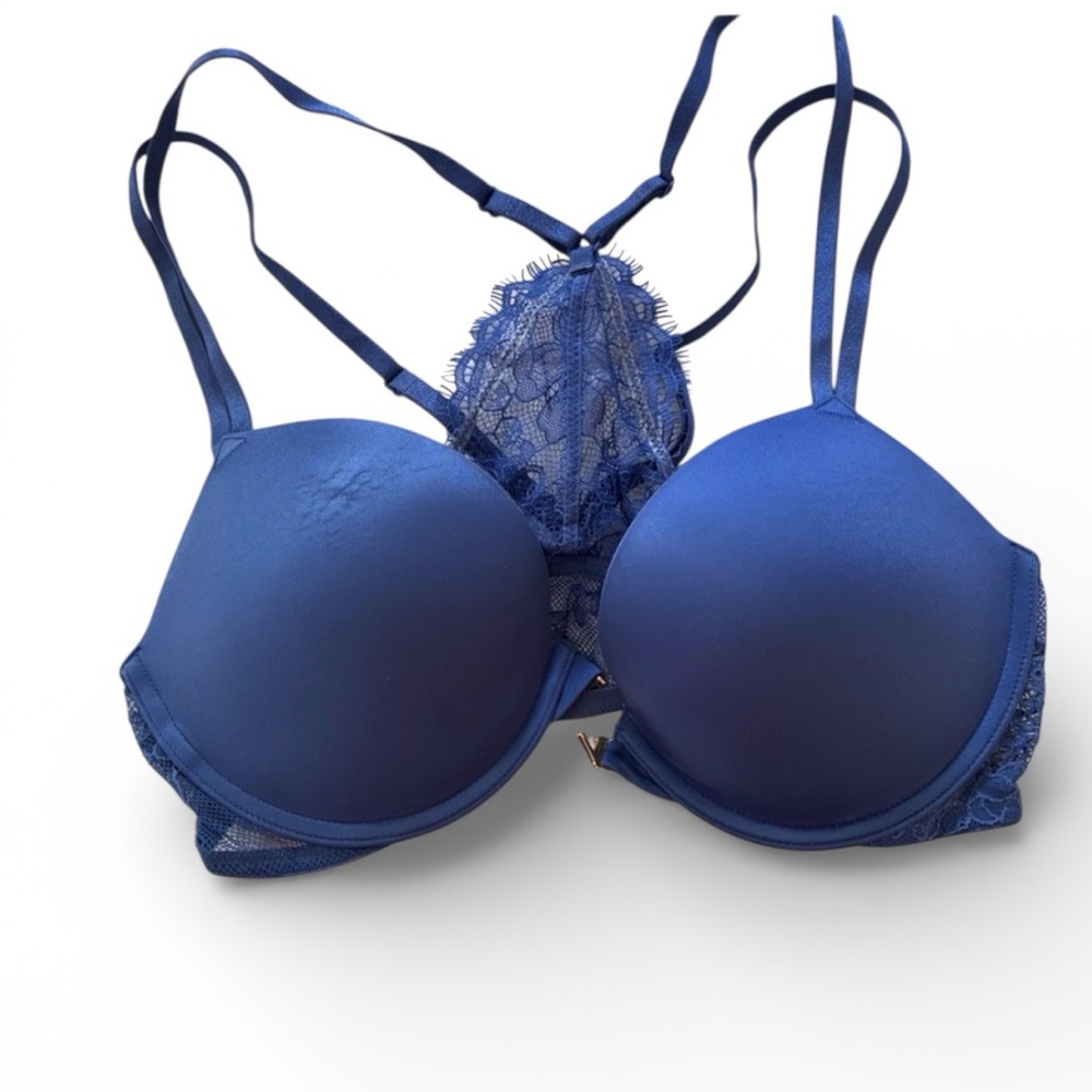 Victoria's Secret Bra Front Clasp Lace Detail Size 34C